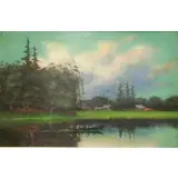 James E. Stuart, Near Pittsburg, Cal, 1934, Oil on Wood Panel