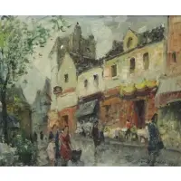 Merio Ameglio, Merio Ameglio (Italian, 1897-1970), Oil on Canvas