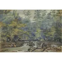 Arthur William Woelfle, River Landscape, Watercolor