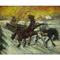 Troika by Sacha De Puchalo, Oil on Canvas, sold Jun 2015