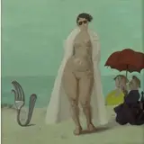 Honore D Sharrer, Leda and the Fork, Oil on Board