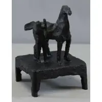 Paul Guiramand, Paul Guiramand (French, 1926 - 2008), Bronze Figure with Horse