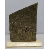 On Jerusalem stone base by Salvador Dalí, Bronze Wailing Wall Relief, sold Jun 2015