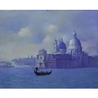 Rudolf Bernatschke, Venetian Scene, Oil on Canvas