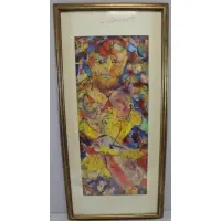 Charles Lassiter, Modernist Figure, Watercolor