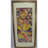 Charles Lassiter, Modernist Figure, Watercolor