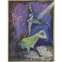 Marc Chagall, Vernon, NY storage location, Screen Print of an Acrobat