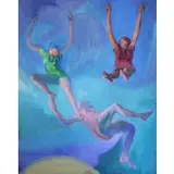 Anina Gerchick, Children Playing, Oil on Canvas