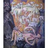 Irving Kriesberg, The Shepherd, Oil on Masonite "The Shepherd"