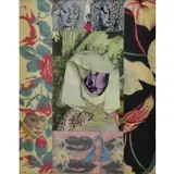 Jerrold Burchman, Secret Garden, Mixed Media Collage on Canvas