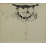 Leonard Baskin, Portrait of a Man, Etching