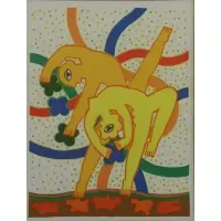 Herbert Schneider, Dancing Figures, Color Lithograph