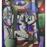 William O'Keefe, W O'K, Abstract Oil on Canvas