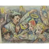 John Wenger, Musical Clowns, Casein on Paper