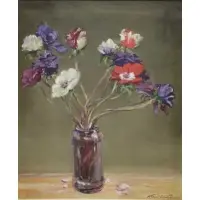Kamil Kubík, Still Life of Flowers, Oil on Canvas