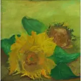 Kate Russ, Sunflowers, Oil on Canvas