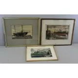 Vance Locke Jr, John Locke Jr (American, 20th C), Three 1930's Watercolors of Boats All signed and dated, two titled