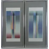 Evelyn B Johnson, Doric Game XIII, Two Screenprints "Doric Game XIII" and "Doric Game XV"