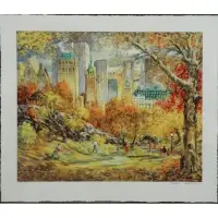 Kamil Kubík, Central Park Fall, Serigraph