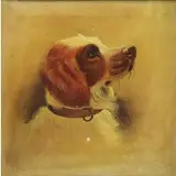 L Mickley, Portrait of a Dog, Oil on Canvas