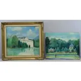 Rudolf Bernatschke, Untitled, Two Oil on Canvas Landscapes