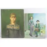 Rudolf Bernatschke, Untitled, Two Oil on Canvas Portraits