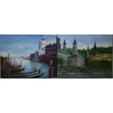 Rudolf Bernatschke, And a landscape with buildings, unsigned