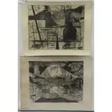 Edmund Piotrowicz, Untitled, Two Abstract Etchings