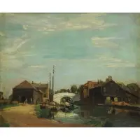 David Murray, River Scene, Oil on Canvas