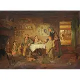 Robert W. Wright, English Interior Scene, Oil on Canvas