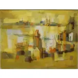 Lamar Dodd, Lamar (William) Dodd (American - Georgia/New York, 1909-1996), Abstract Oil on Canvas
