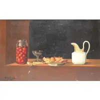 Hubert Gaillard, Still Life, Oil on Canvas