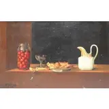 Hubert Gaillard, Still Life, Oil on Canvas