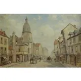 Pierre Le Boeuff, Dinan, Brittany, Oil on Canvas "Dinan, Brittany" Signed lower right, titled verso
