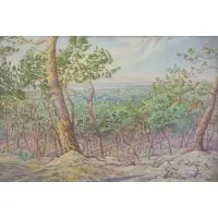 Albert Perussaux, La Grande Dune la Baule, Large Oil on Canvas
