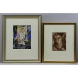 Edmund D Kinzinger, Untitled, Two Figural Works on Paper