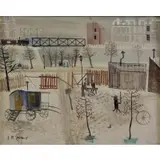 French Street Scene by Armand Marie Guérin, Oil on Masonite, sold Mar 2015