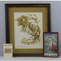 John Fulton, Two Bulls, Bull's Blood on Paper