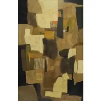 Abstract Composition by Romanos Rizk, Mixed Media Collage on Canvas, sold Mar 2015