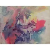 Untitled Abstract Composition by Paul Jenkins, Watercolor, sold Mar 2015