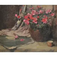 Floral Still Life by Caroline Stehlin, Oil on Canvas, sold Mar 2015