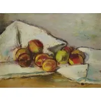 Simka Simkhovitch, Still Life with Peaches, Oil on Canvas