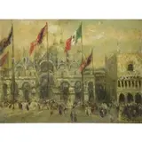 Ludolfs Liberts, Piazza San Marco, Oil on Board