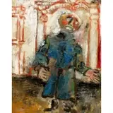 Zero Mostel, Zero Mostel (American, 1915 - 1977, active in New York), Oil on Board of a Modernist Figure