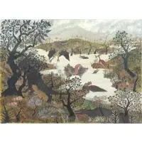 Periode Secondaire by Dominique Lagru, 1952, Oil on Canvas, sold Mar 2015