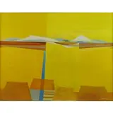 Toby Joysmith, Abstract Mountain Landscape, Oil on Wood