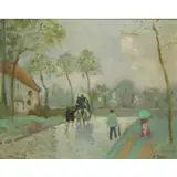 Impressionist Style Street Scene by M. Oil on Canvas Turo, sold Feb 2015