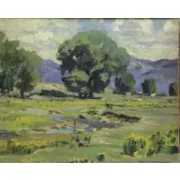 Charles Berninghaus, Sage Bush Valley, Oil on Board