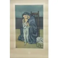 Jacque Villon, MaternitÃ©, Color Etching and Aquatint