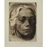 Selbstbildnis by Käthe Kollwitz, Etching, sold Feb 2015